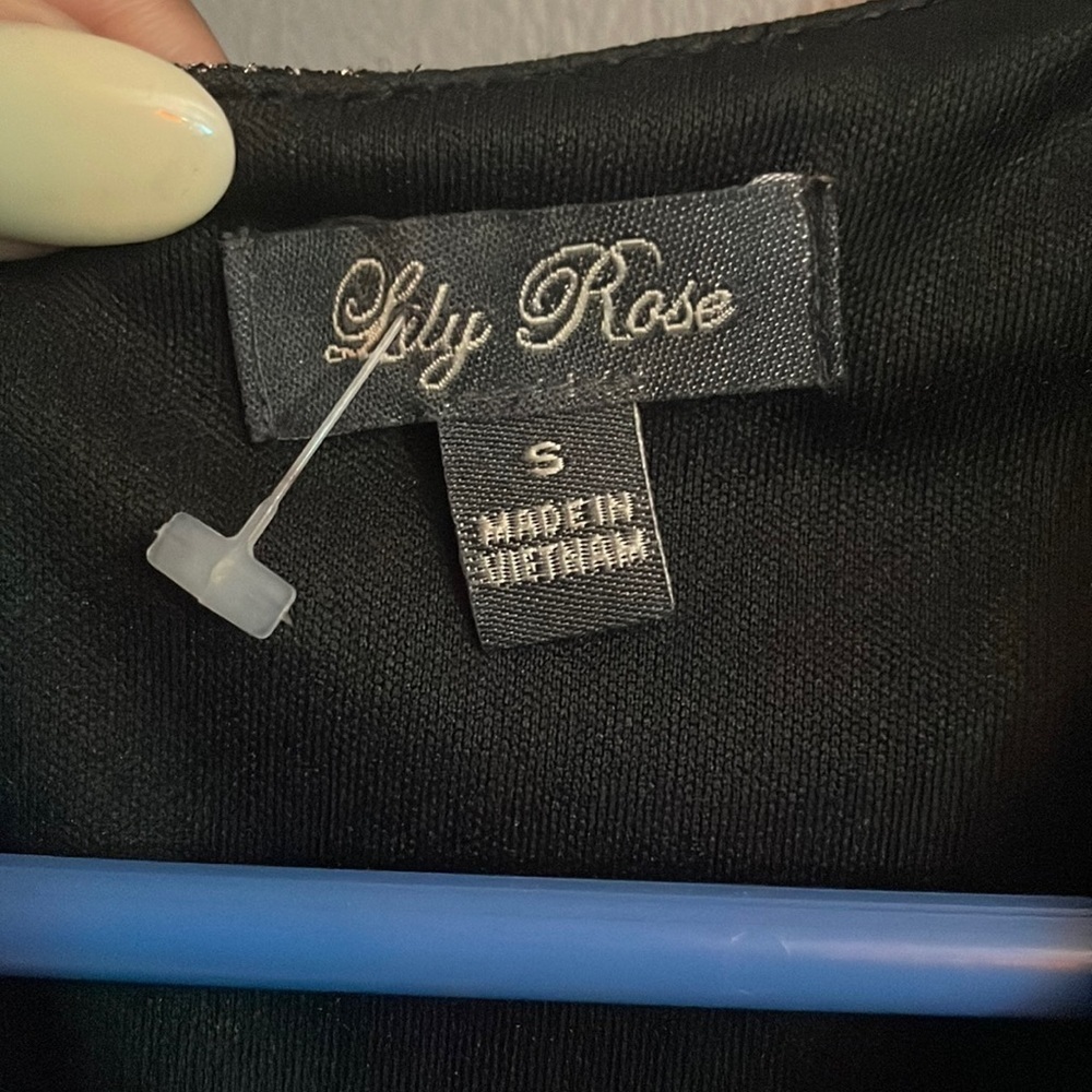 Lily Rose Black Sparkly Romper - Picture 4 of 6